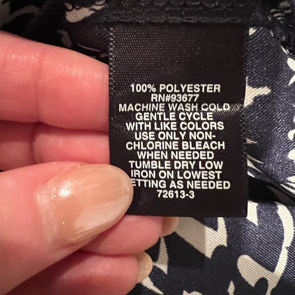 Ryegrass XXL woman’s Patterned Top, navy and white pullover blouse, EUC, work - Picture 4 of 8